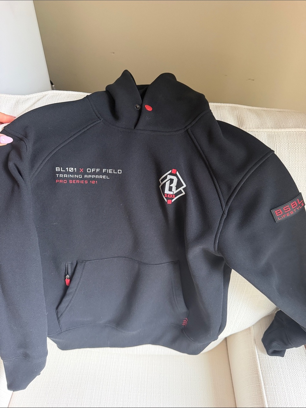 Baseball lifestyle 101 Off Field Black Training Hoodie - Men's
